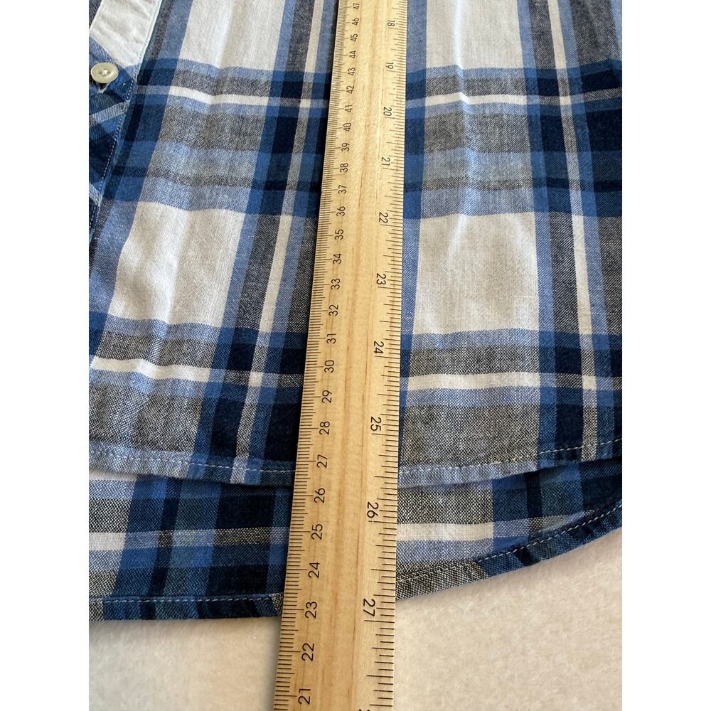 Barbour Blue Plaid Button Down Shirt Long Sleeve - Picture 4 of 4